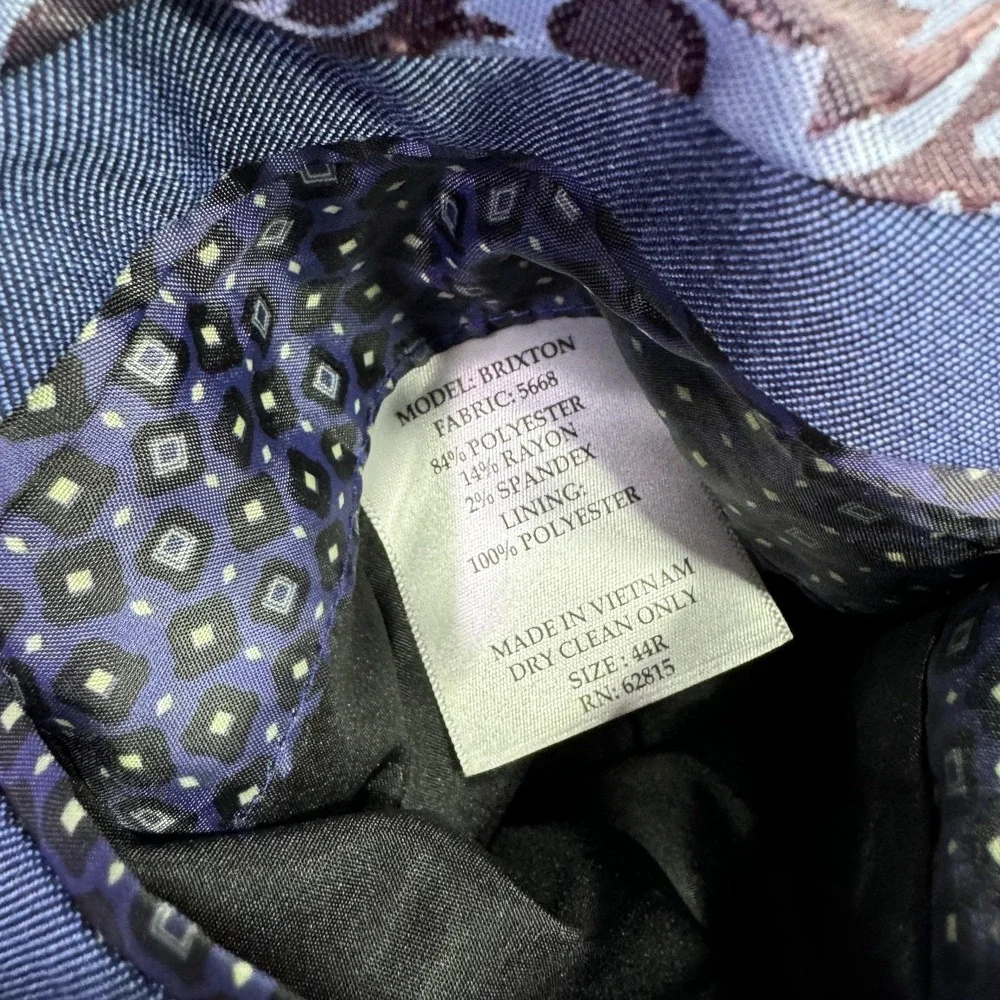 The Savile Row Company Suit Jacket Mens 44R Blue Brixton Stretch Lined Formal